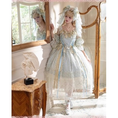 Classical Puppets Eyelash Lace High Waist One Piece(Pre-Order/4 Colours/Full Payment Without Shipping)